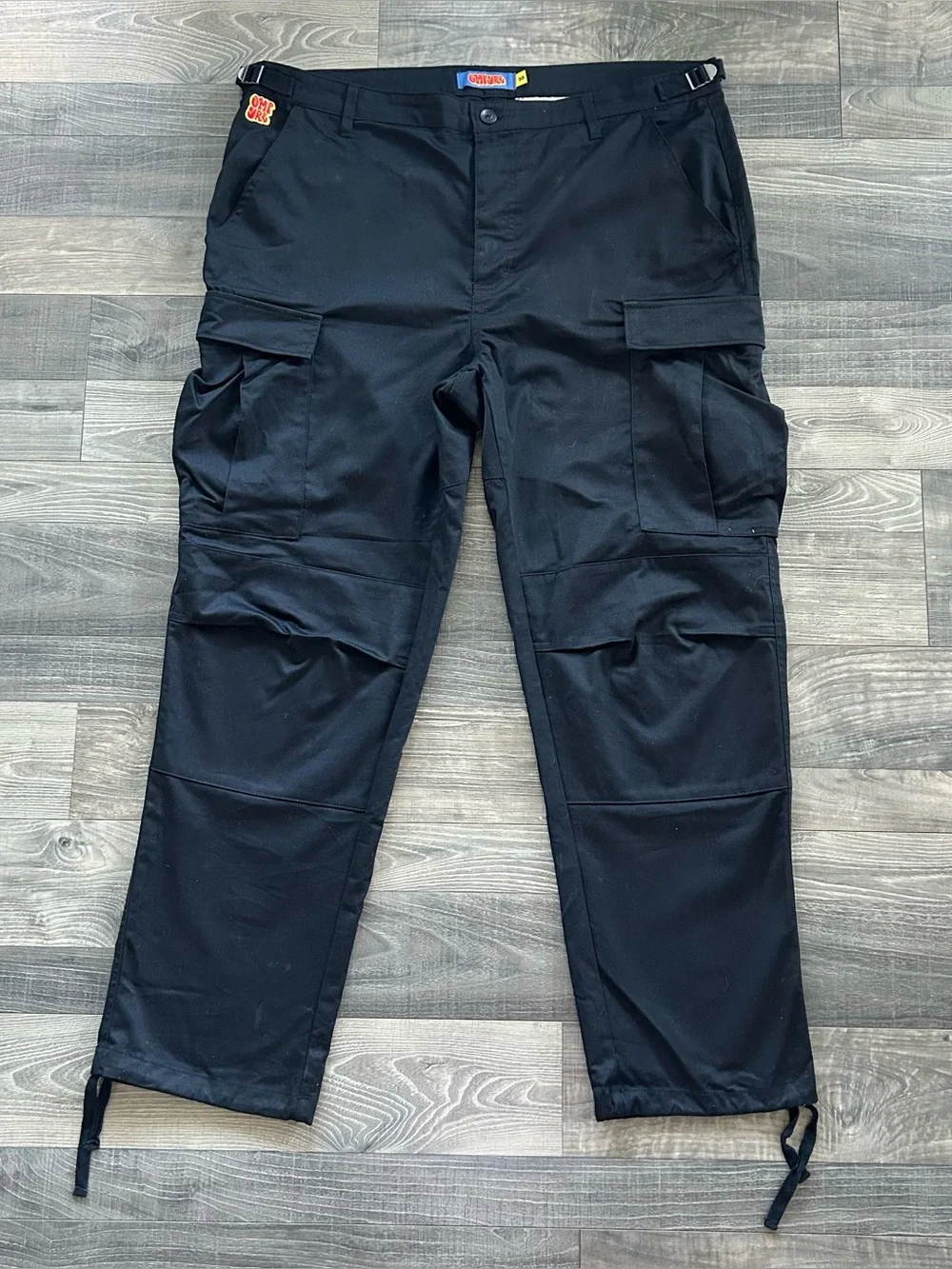 Empyre Relax Cargo Pants Men’s 38 42x31 Black Skate Chino Button Fly Y2K